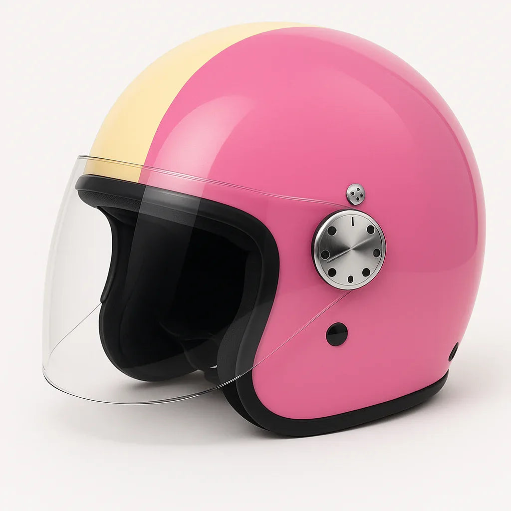 Vito Matte Pink Open-Face Jet Scooter Helmet - DOT Certified Protection - Gomix Brands Outlet